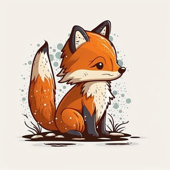 Free Fox Cartoon illustration and picture