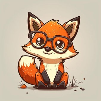 Free Fox Cartoon illustration and picture