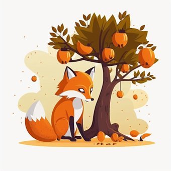 Free Fox Cartoon illustration and picture