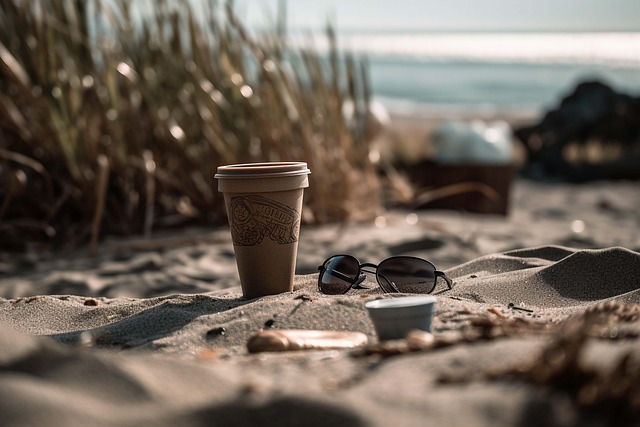 Download free HD stock image of Ai Generated Coffee Free ai generated coffee beach illustration