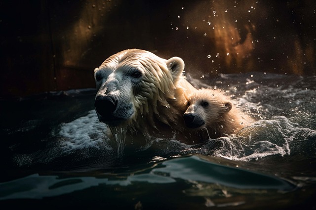 Free icebear polar bear child animal child illustration