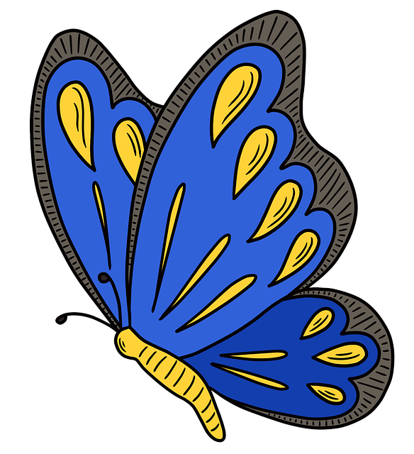 Free butterfly spring beginning of spring illustration
