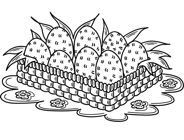 Free easter egg chocolate easter egg hunt illustration
