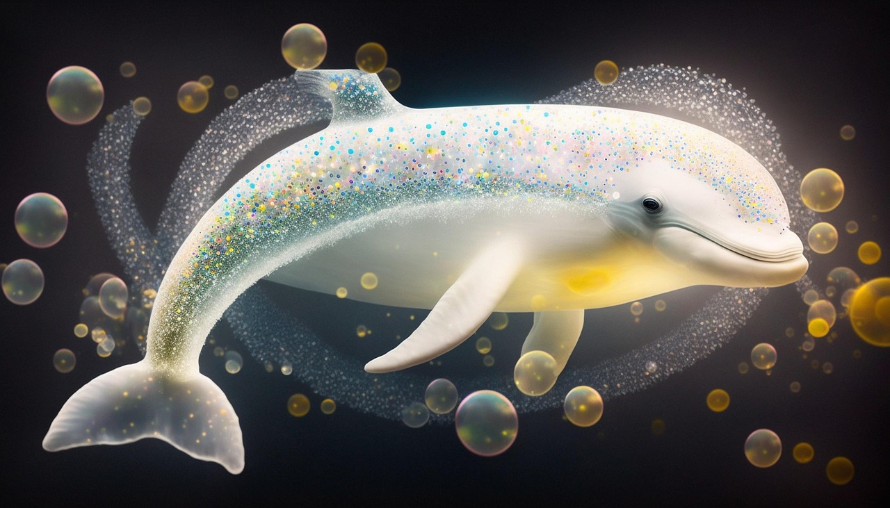 Free dolphin whale ocean illustration