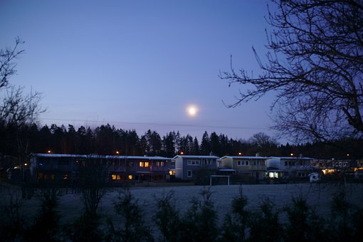 Mond, Nacht, Schweden, Mitternacht, Hell