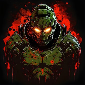 Square, Soldier, Green, Red, Angry, Fury