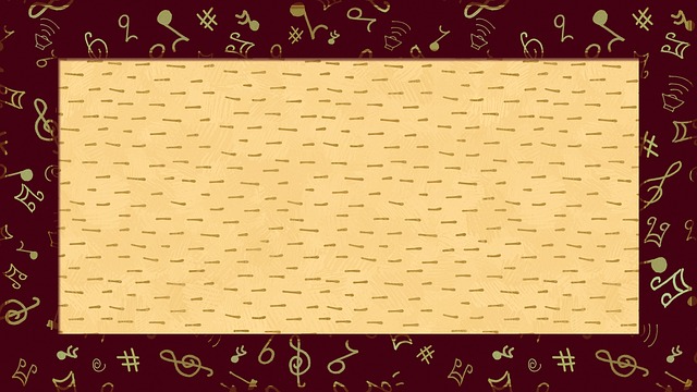 Free frame border musical notes illustration