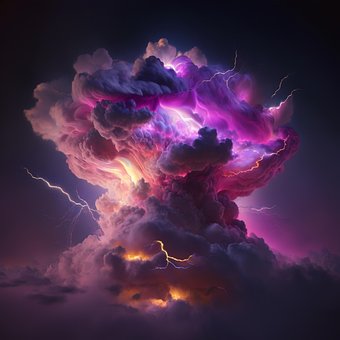 Wolk, Hemel, Storm, Chaos, Purper