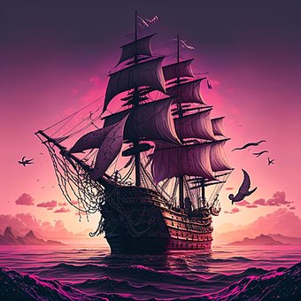 Schip, Piraat, Avontuur, Landschap