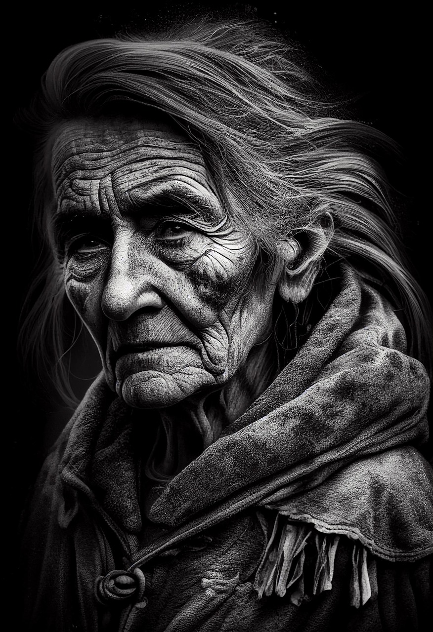 Black And White Portrait Painting Black And White Portrait Painting