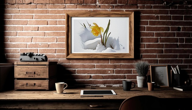 Free daffodil in snow daffodil painting daffodil picture illustration
