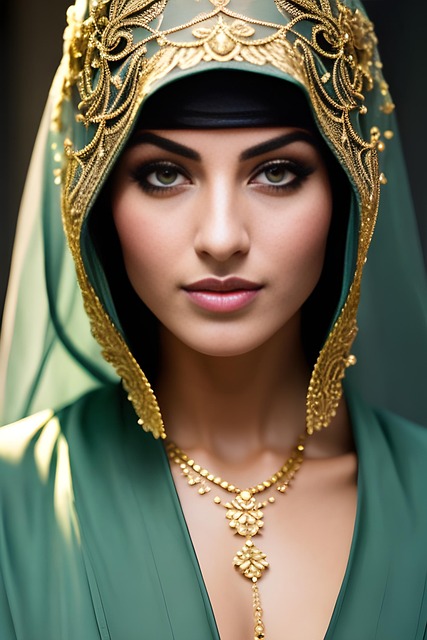 Porträt, Frau, Gesicht, Arabisch