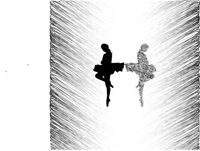 Free woman dancer ballet illustration