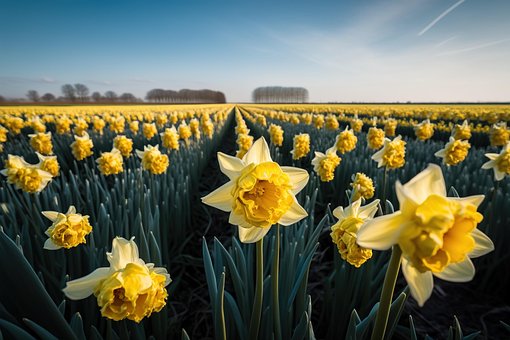 Ai Generado, Flores, Narcisos
