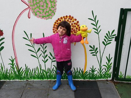 Free Little Girl Duck photo and picture