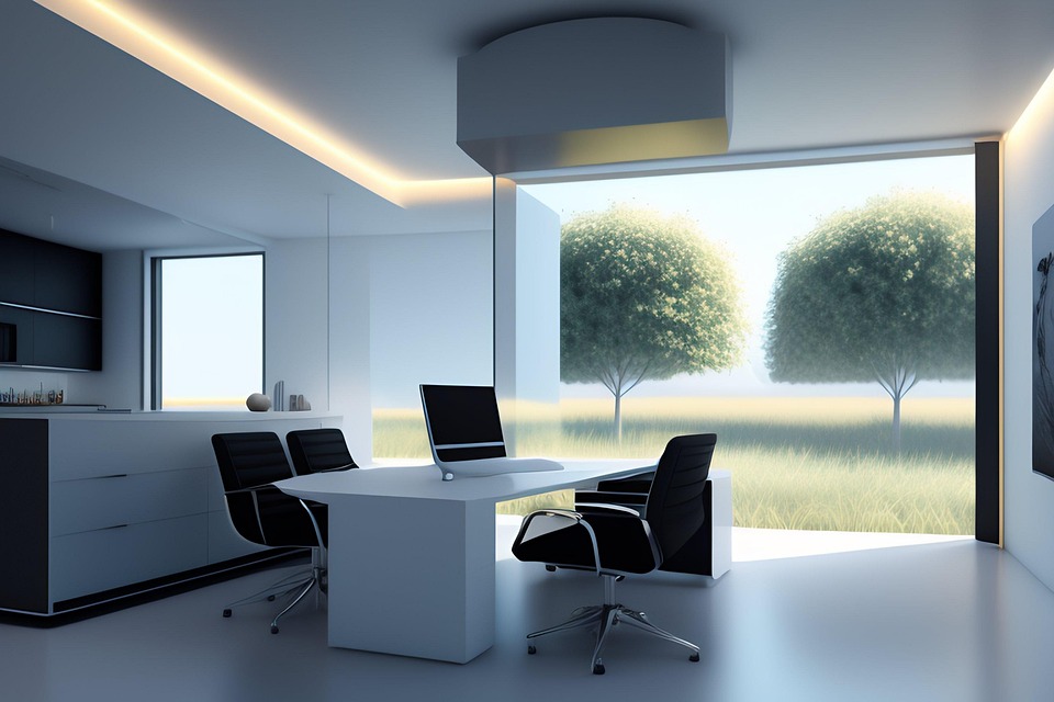 Download Ai Generated, Room, Office Furniture. Royalty-Free Stock ...