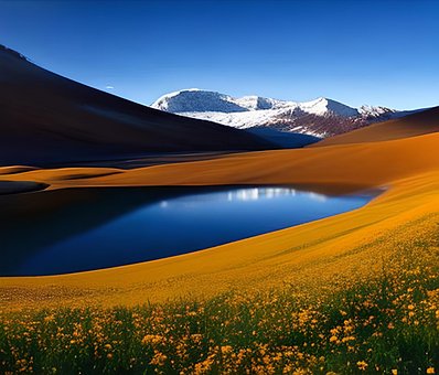 Free Coloured Mountains photo and picture