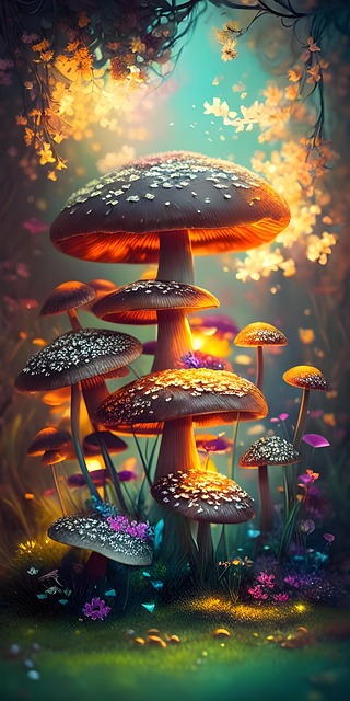 Ai Generiert, Pilze, Wald, Moos