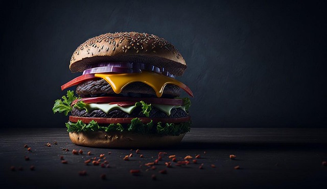 Free hamburger snack burger illustration