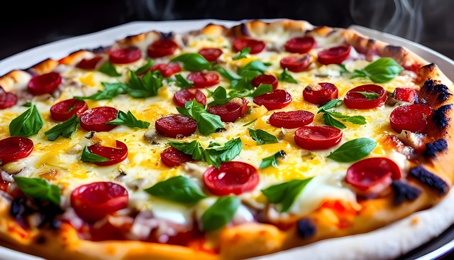 Pizza, Plade, Mad, Ost, Frokost