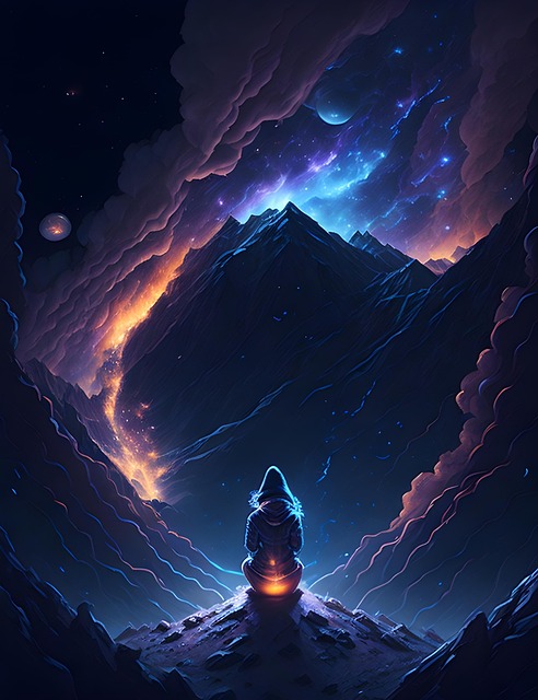 Download free HD stock image of Futuristic Space Free futuristic space imagination illustration