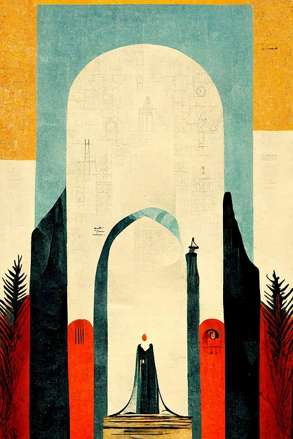 Ai Generado, Mujer, Arco, Edificios