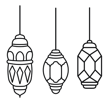 Lykt, Lampe, Natt, Kontur, Islam, Moské