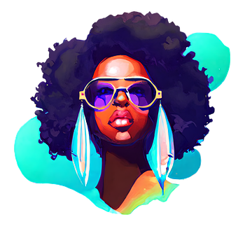 Kvinde, Ansigt, Afro, Afrikansk, Mode