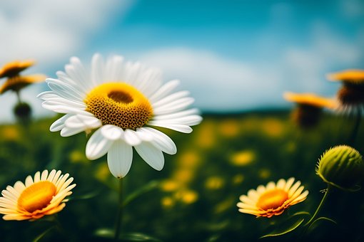 Blume, Blumen, White, Feder, Wiese, Feld