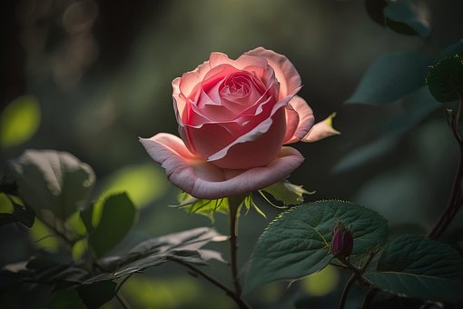 Ai Generado, Rosa, Flor, Pétalos, Bloom