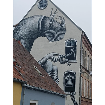 Ai Generado, Mural, Casa, Arquitectura