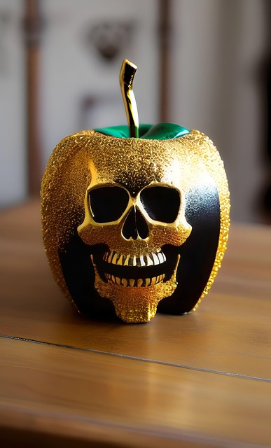 Free Ai Generated Gold Apple illustration and picture