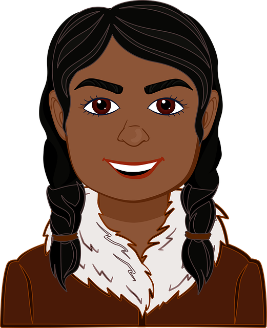 Free woman eskimo indian vector