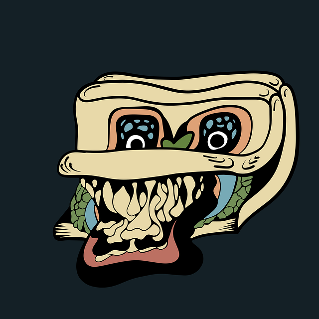 Free sandwich character face vector