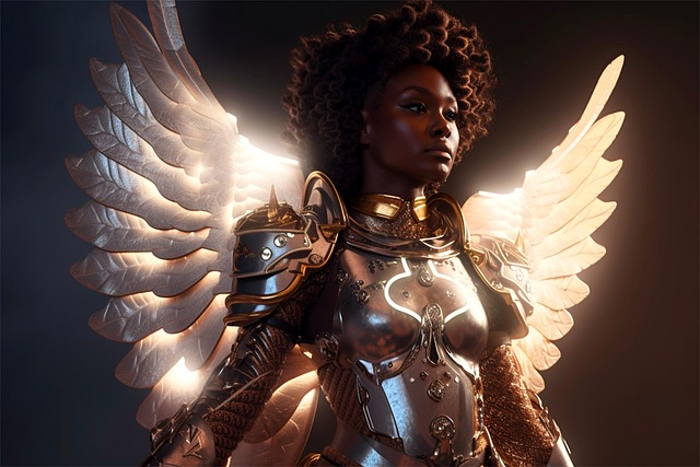 Free angel angelic wings illustration