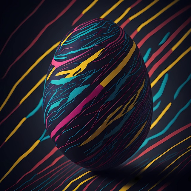 Free ai generated easter egg colored egg illustration