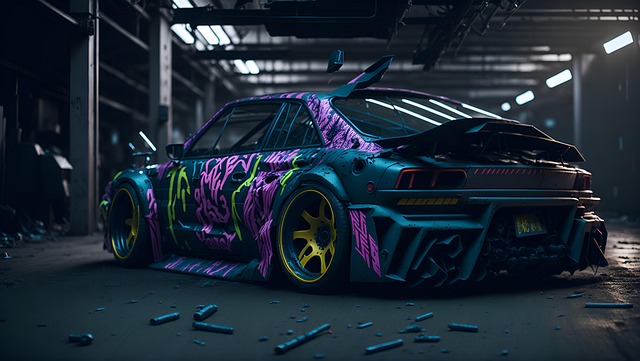 Free ai generated garage car illustration