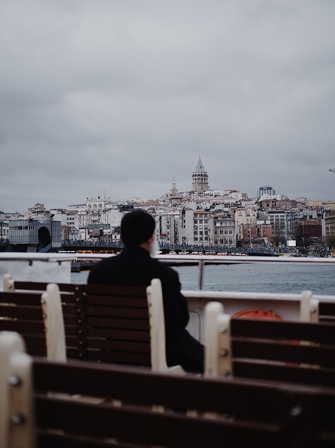 Istanbul, Galata, Mennesker, Alene, Mand