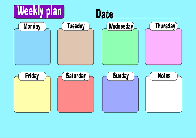 Free weekly plan planning illustration