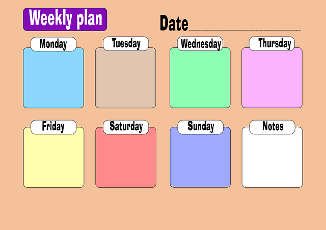 Free weekly plan planning illustration