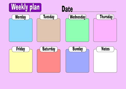 Free Weekly Plan illustration and picture