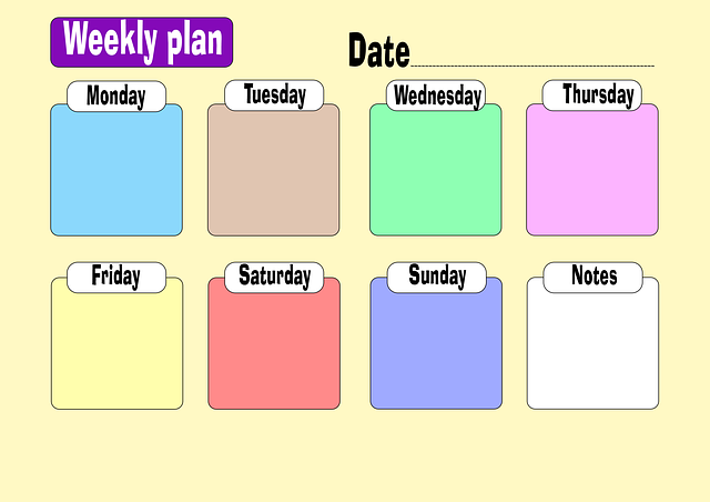 Free weekly plan planning illustration