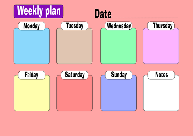 Free weekly plan planning illustration