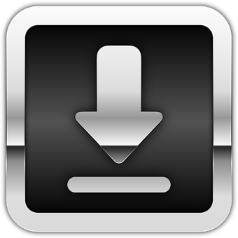 Ikon, Knap, Krom, Download, Hent, Spare