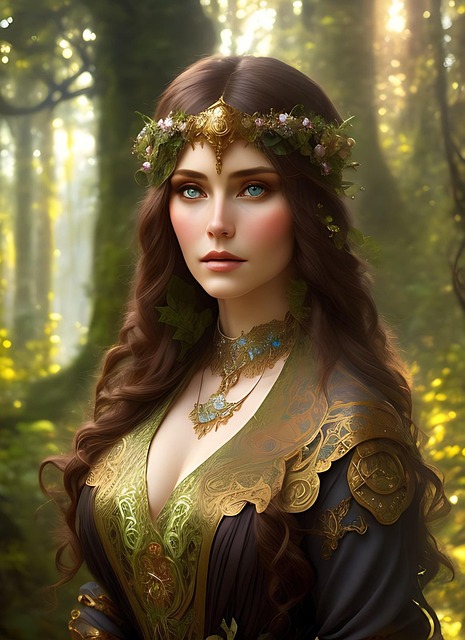 Free ai generated elf princess illustration