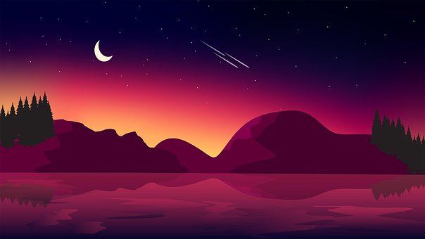 Montañas, Naturaleza, Estrella Fugaz