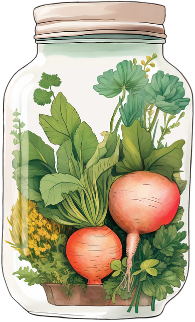 Free ai generated vegetables jar illustration