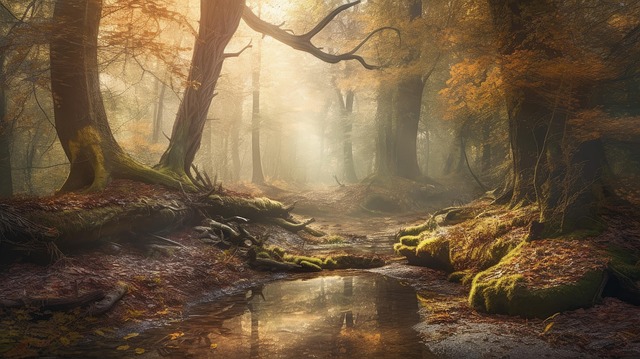 Free ai generated forest moss illustration