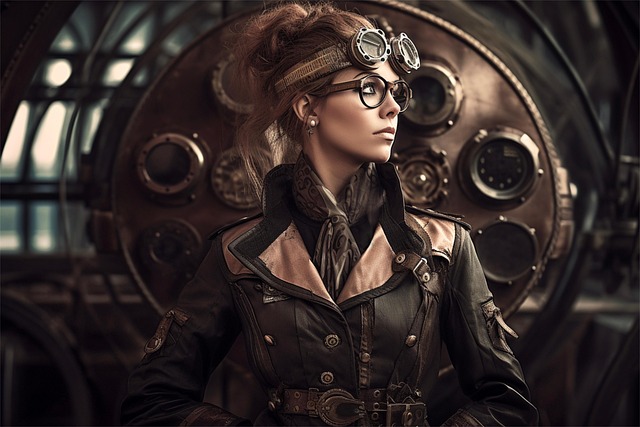Download free HD stock image of Ai Generated Woman Free ai generated woman steampunk illustration