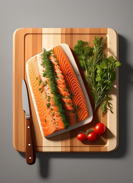 Free ai generated salmon tomato illustration